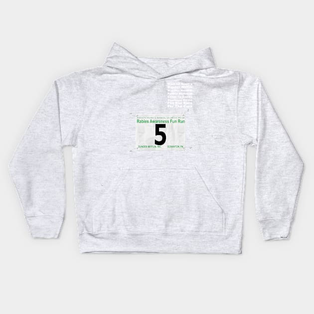 Dunder Mifflin Fun Run Race #5 (Toby Flenderson) Kids Hoodie by ParaholiX